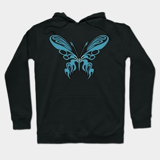 Abstract Blue Butterfly Hoodie